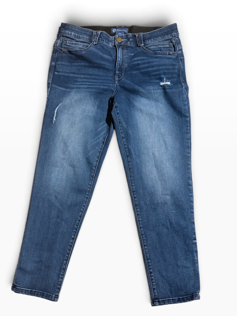 Democracy Medium Wash Distressed Skinny Jeans